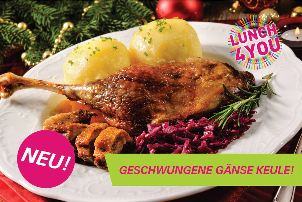 Gebratene Gänsekeule 