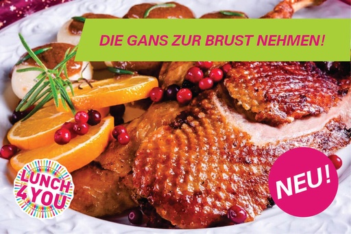 Gänsebrust mit Knödeln